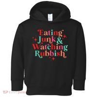 Eating Junk & Watching Rubbish Funny Christmas Toddler Hoodie thumb 0
