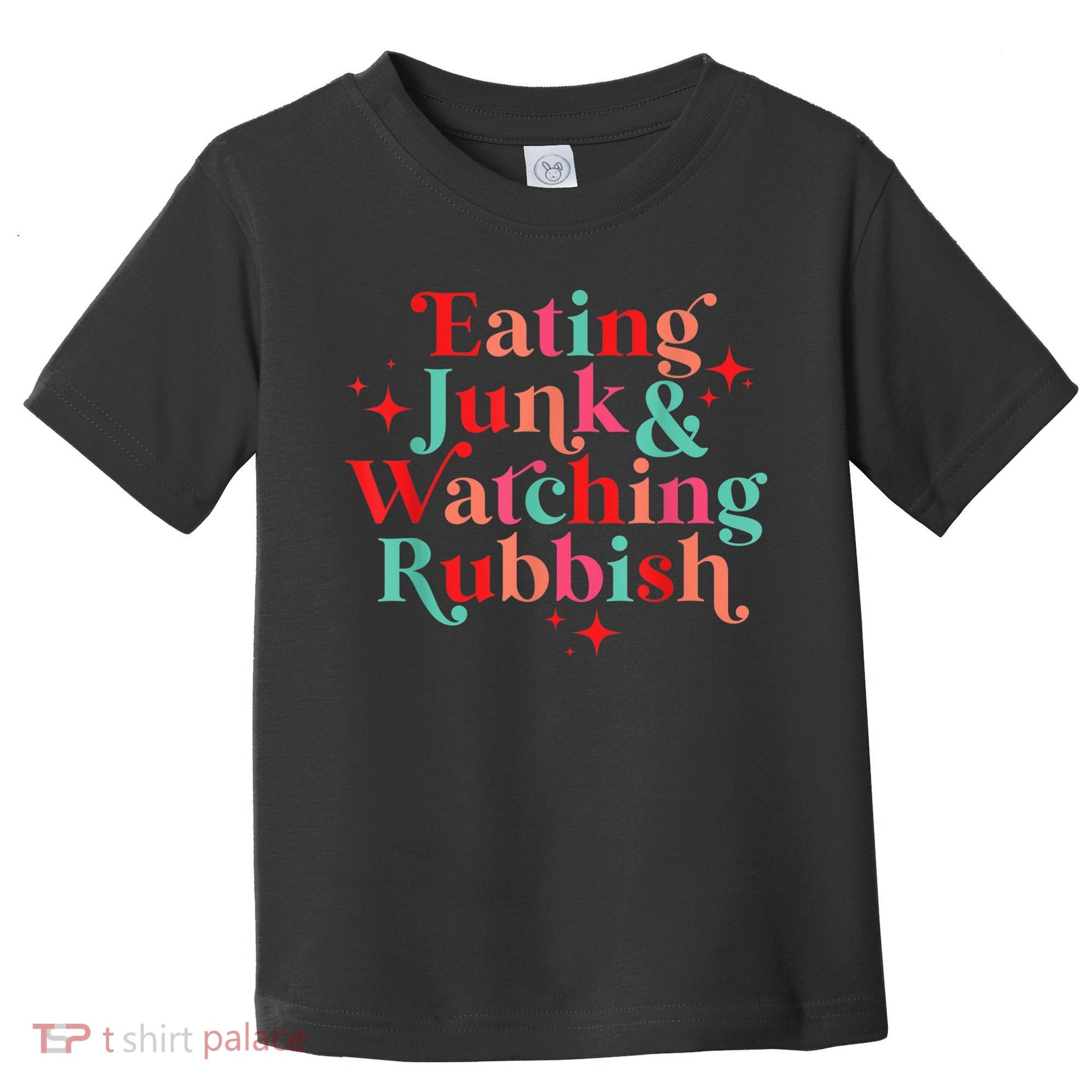 Eating Junk & Watching Rubbish Funny Christmas Toddler T-Shirt