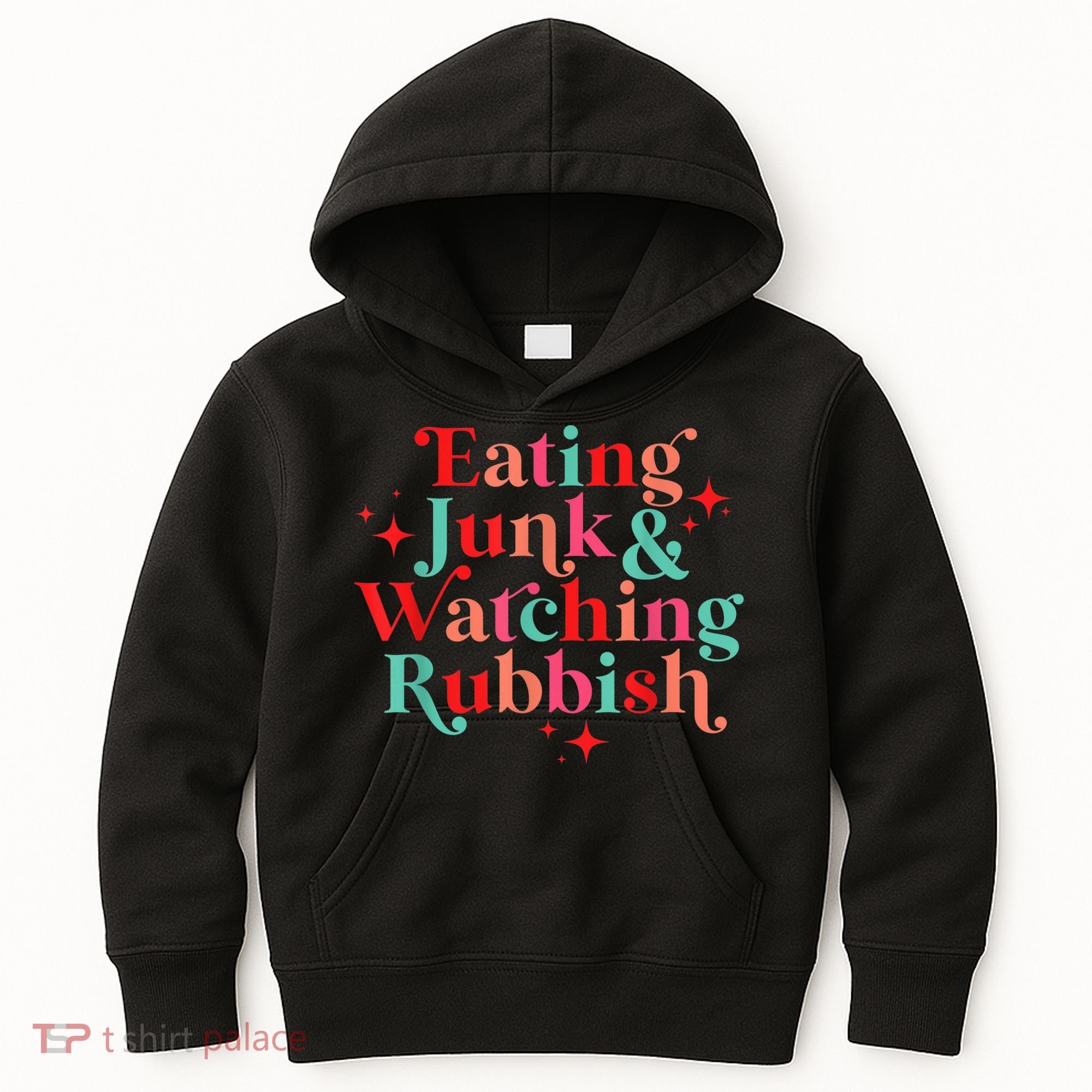 Eating Junk & Watching Rubbish Funny Christmas Kids Hoodie
