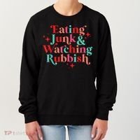 Eating Junk & Watching Rubbish Funny Christmas Women's Sweatshirt thumb 0