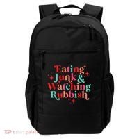 Eating Junk & Watching Rubbish Funny Christmas Backpack thumb 0
