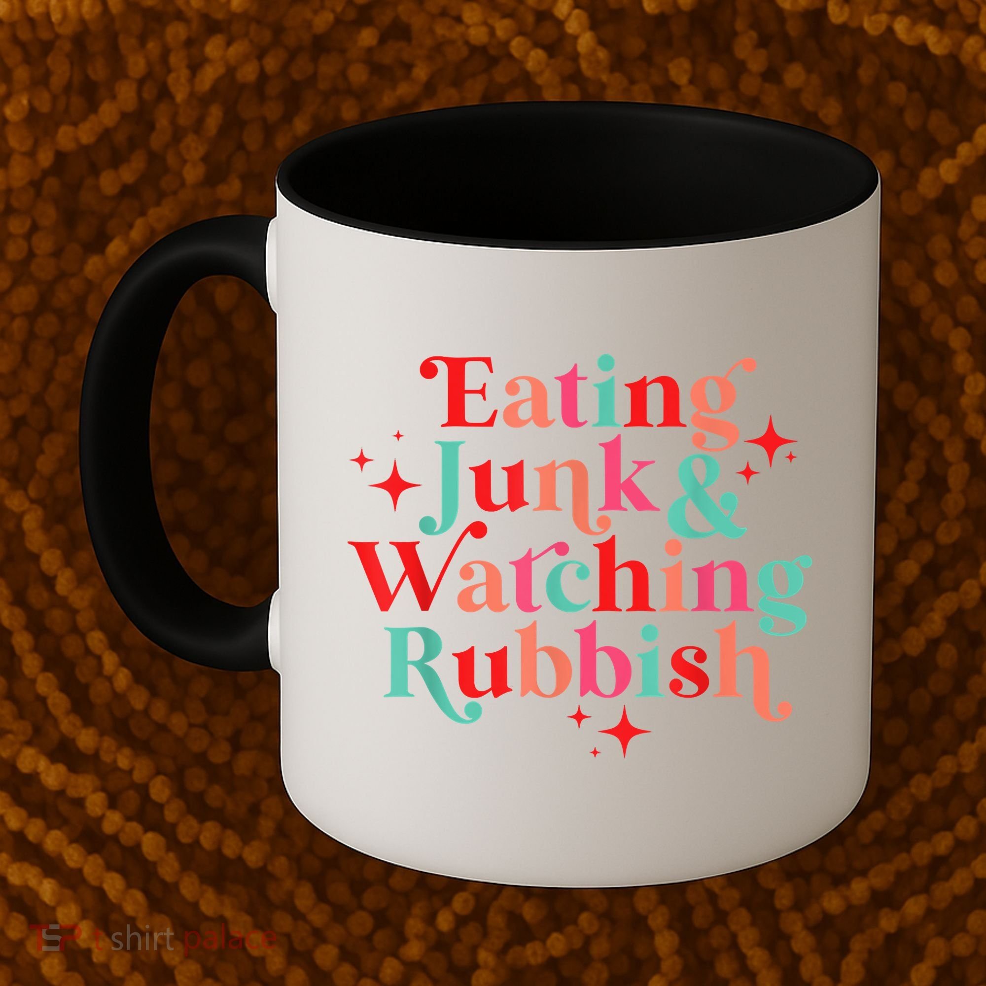 Eating Junk & Watching Rubbish Funny Christmas Coffee Mug