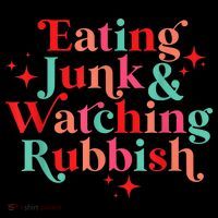 Eating Junk & Watching Rubbish Funny Christmas Coffee Mug thumb 5