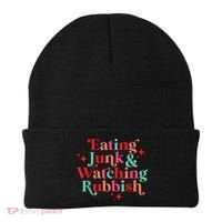 Eating Junk & Watching Rubbish Funny Christmas Beanie thumb 0