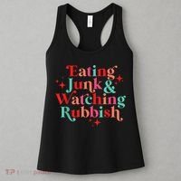 Eating Junk & Watching Rubbish Funny Christmas Women's Tank Top thumb 3