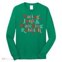 Eating Junk & Watching Rubbish Funny Christmas Long Sleeve Shirt thumb 0