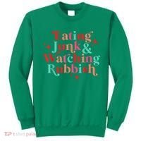 Eating Junk & Watching Rubbish Funny Christmas Sweatshirt thumb 0