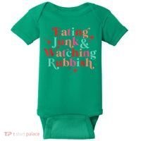 Eating Junk & Watching Rubbish Funny Christmas Baby Bodysuit thumb 0