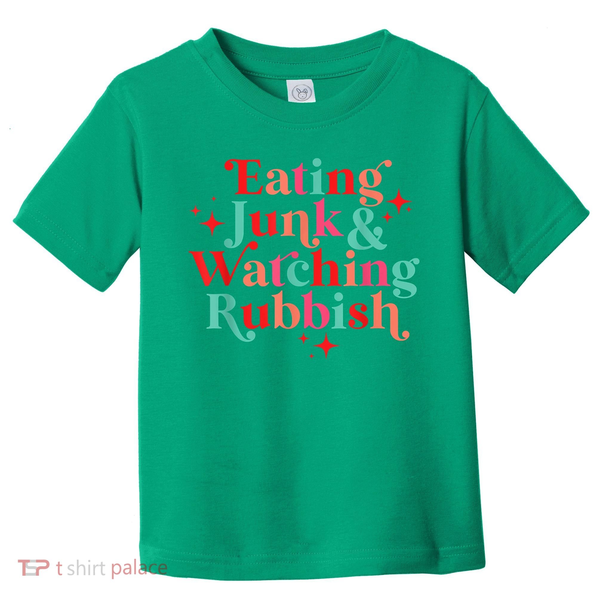 Eating Junk & Watching Rubbish Funny Christmas Toddler T-Shirt