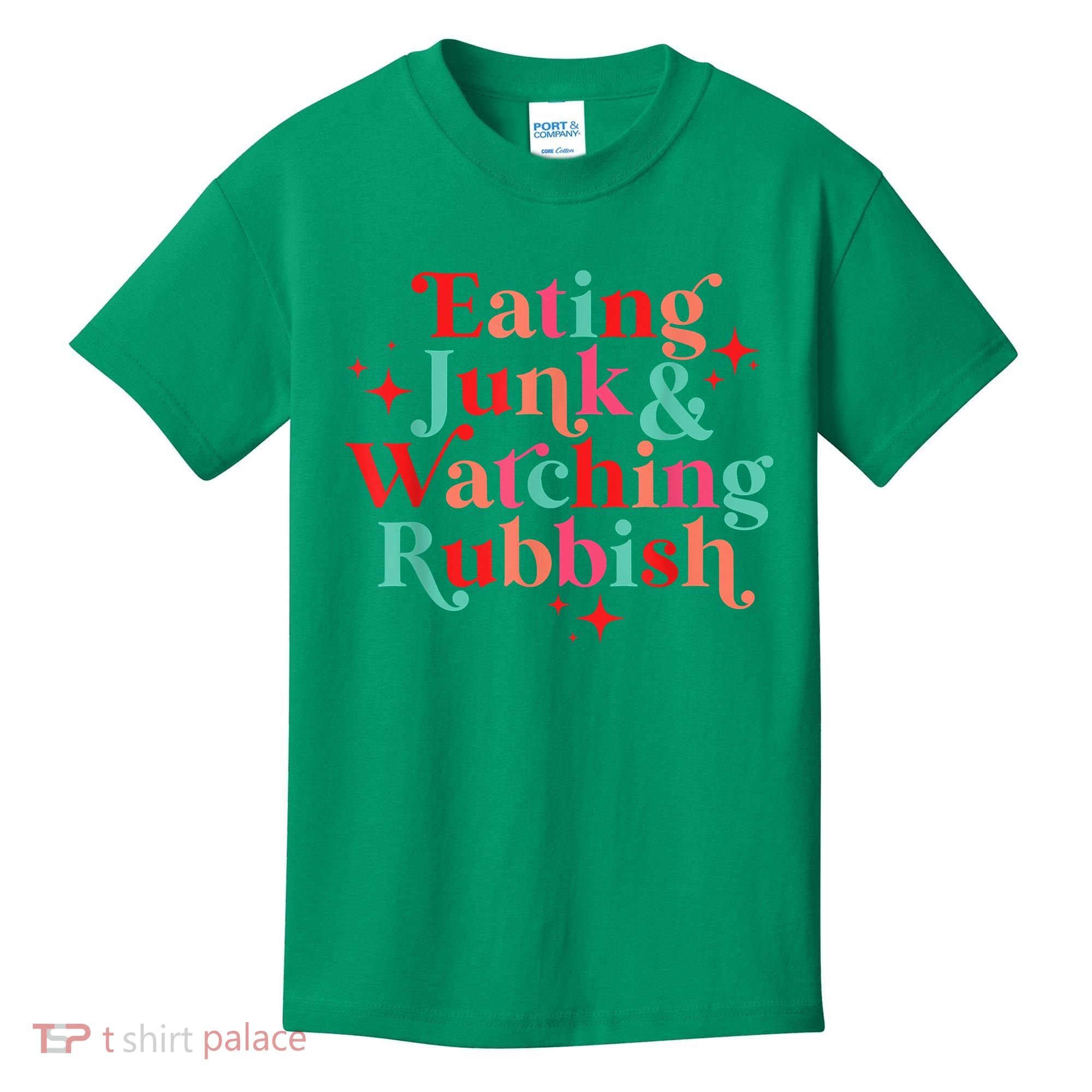 Eating Junk & Watching Rubbish Funny Christmas Kids T-Shirt