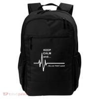 ECG Keep Calm And... Hilarious Heart Rate Backpack thumb 0