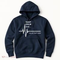 ECG Keep Calm And... Hilarious Heart Rate Hoodie thumb 0