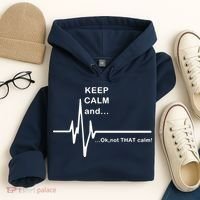 ECG Keep Calm And... Hilarious Heart Rate Hoodie thumb 4