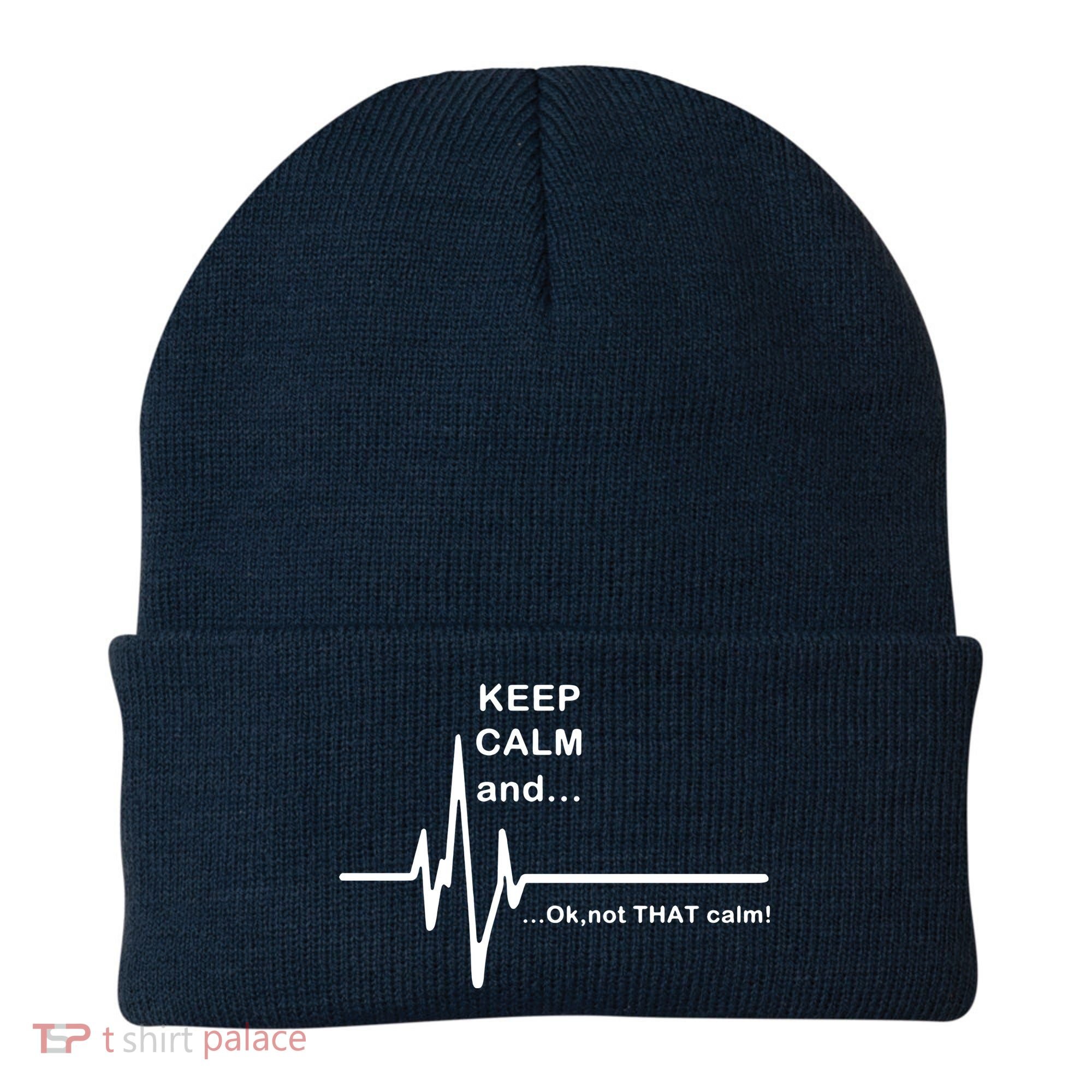 ECG Keep Calm And... Hilarious Heart Rate Beanie