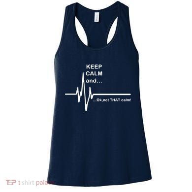 ECG Keep Calm And... Hilarious Heart Rate Women's Tank Top