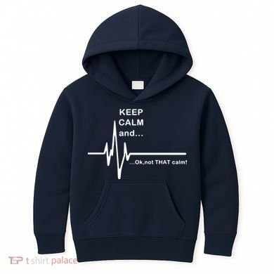 ECG Keep Calm And... Hilarious Heart Rate Kids Hoodie