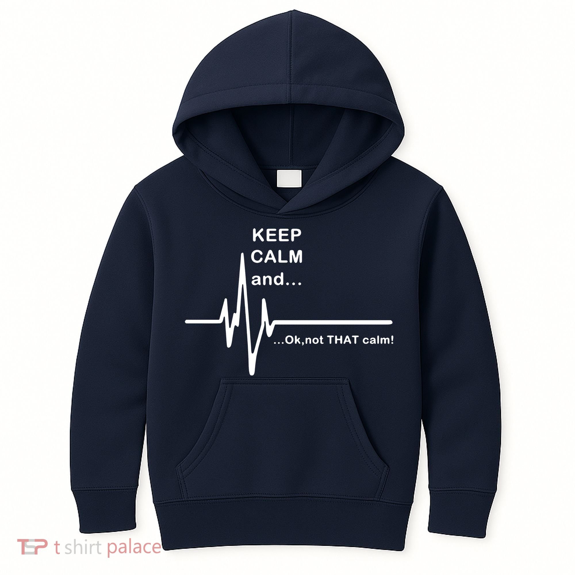 ECG Keep Calm And... Hilarious Heart Rate Kids Hoodie