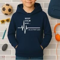 ECG Keep Calm And... Hilarious Heart Rate Kids Hoodie thumb 2