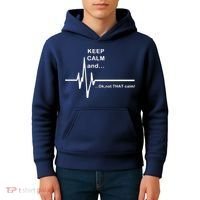 ECG Keep Calm And... Hilarious Heart Rate Kids Hoodie thumb 4
