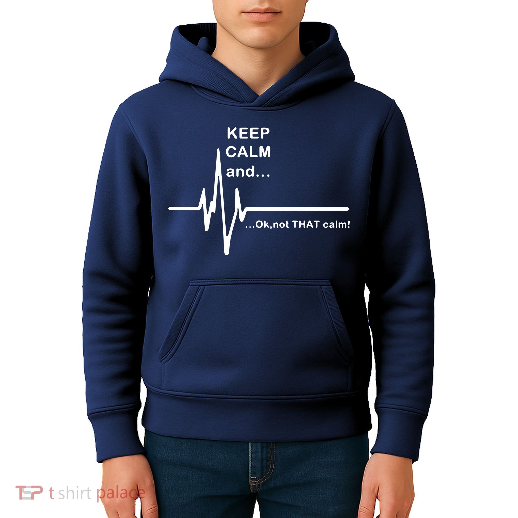 ECG Keep Calm And... Hilarious Heart Rate Kids Hoodie
