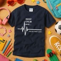 ECG Keep Calm And... Hilarious Heart Rate Kids T-Shirt thumb 3