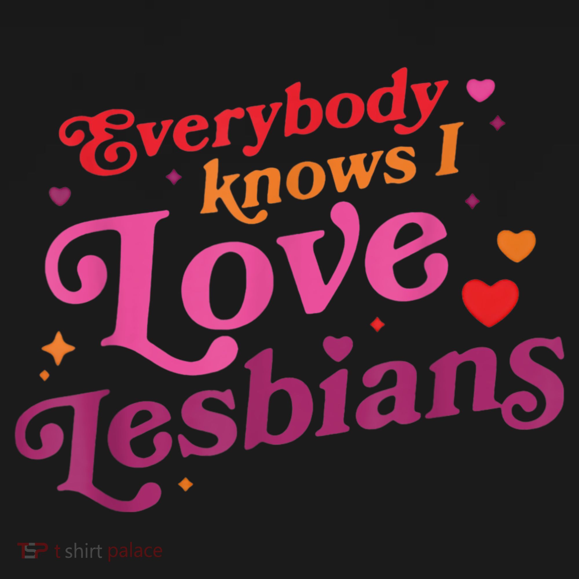 Everybody Knows I Love Lesbians Heart LGBT Valentine's Day Women's Tank Top