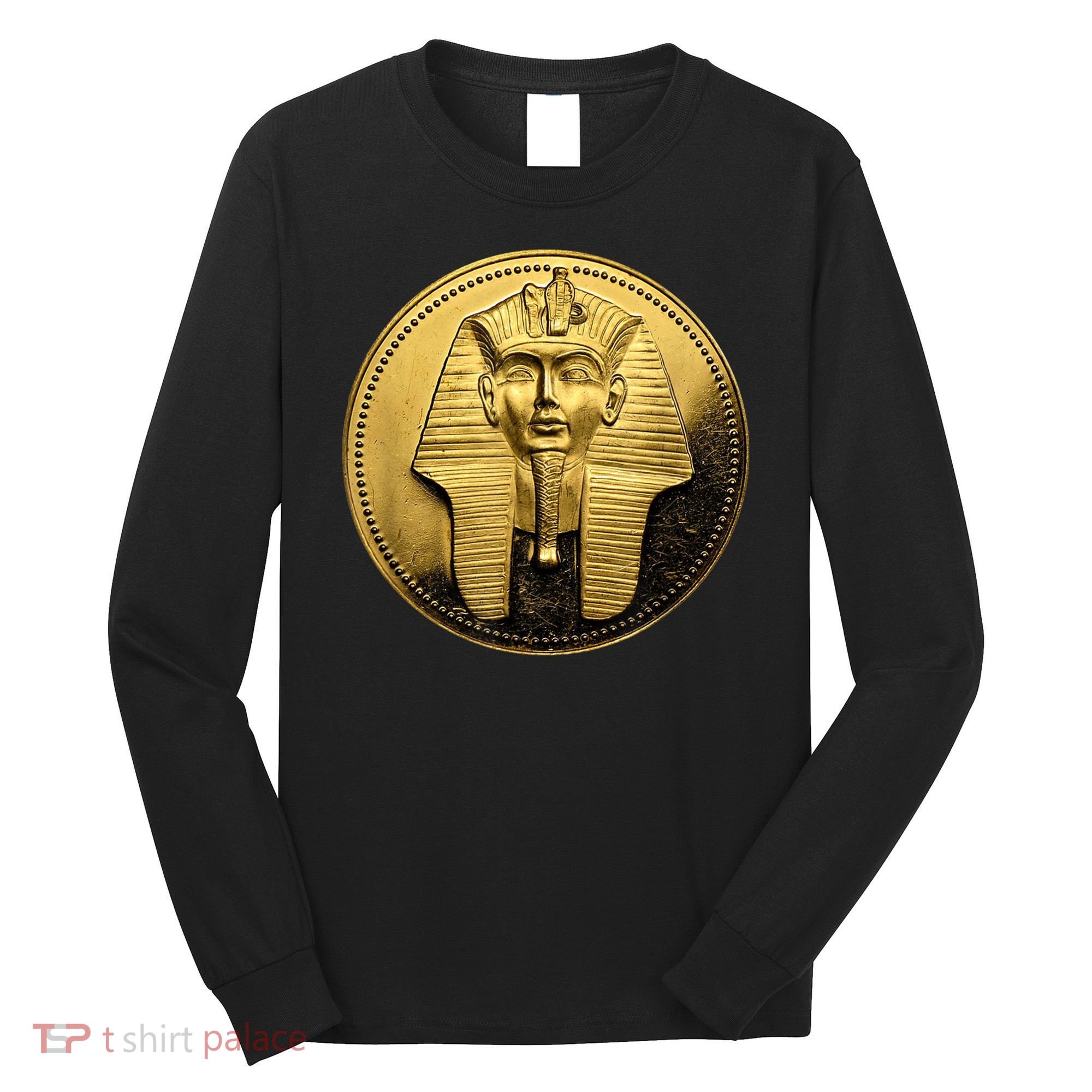 Egyptian King Pharoah Coin King Tut Long Sleeve Shirt