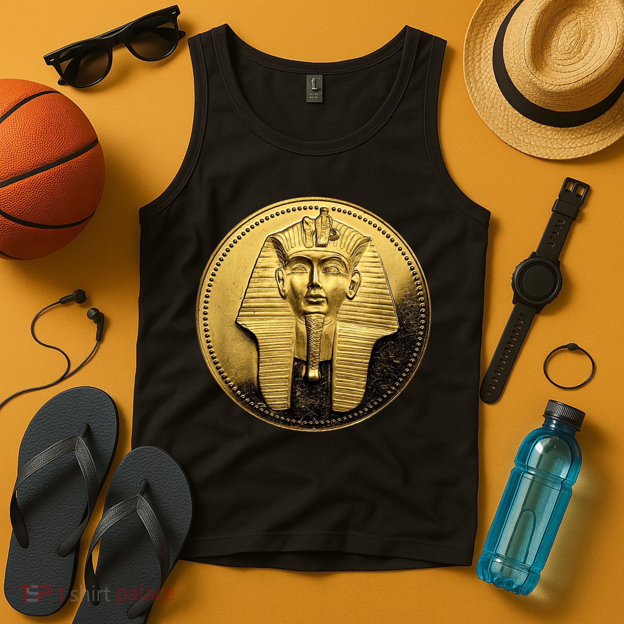 Egyptian King Pharoah Coin King Tut Tank Top