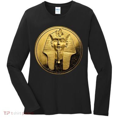 Egyptian King Pharoah Coin King Tut Women's Long Sleeve Shirt