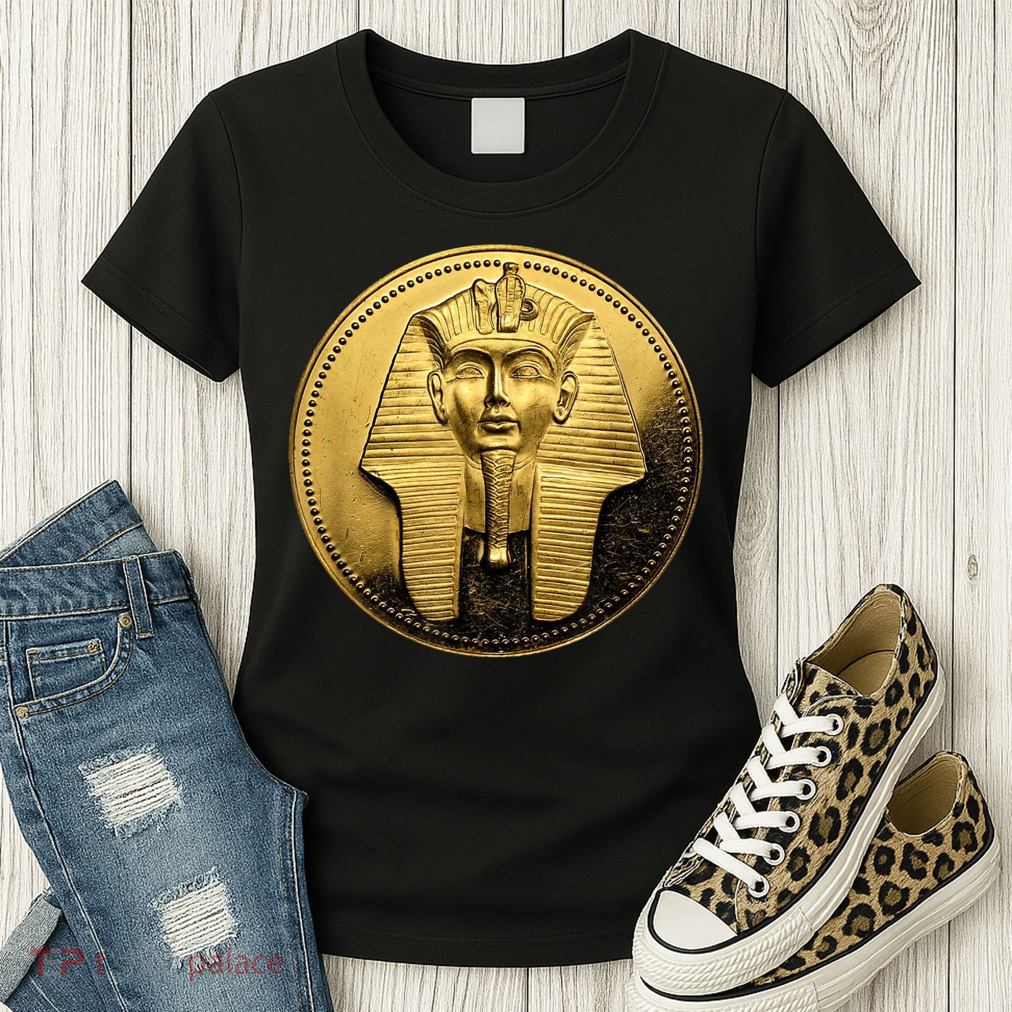 Egyptian King Pharoah Coin King Tut Women's T-Shirt