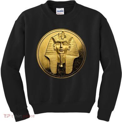 Egyptian King Pharoah Coin King Tut Kids Sweatshirt