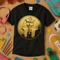 Egyptian King Pharoah Coin King Tut Kids T-Shirt thumb 3