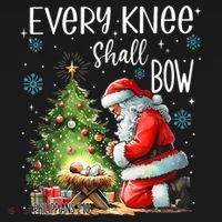 Every Knee Shall Bow Santa Christmas Nativity Scene Xmas Visor thumb 3