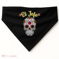 El Jefe Dia De Los Muertos USA-Made Doggie Bandana thumb 0
