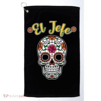 El Jefe Dia De Los Muertos Golf Towel