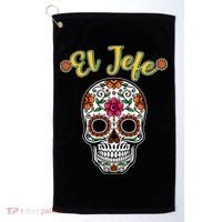 El Jefe Dia De Los Muertos Golf Towel thumb 0