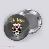El Jefe Dia De Los Muertos Button thumb 0