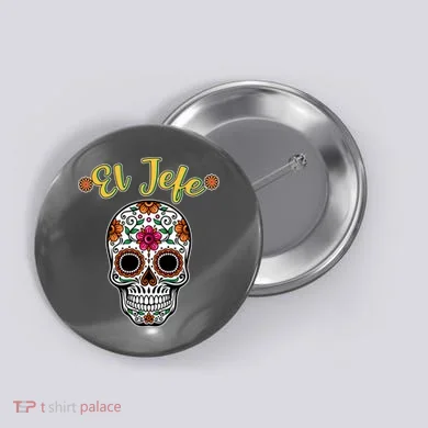 El Jefe Dia De Los Muertos Button