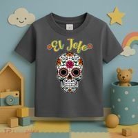 El Jefe Dia De Los Muertos Toddler T-Shirt thumb 3