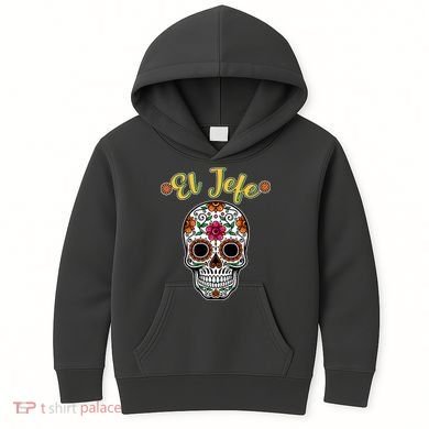 El Jefe Dia De Los Muertos Kids Hoodie