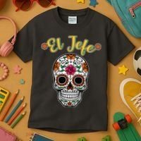 El Jefe Dia De Los Muertos Kids T-Shirt thumb 3