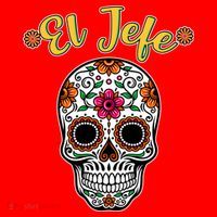El Jefe Dia De Los Muertos Santa Hat thumb 1