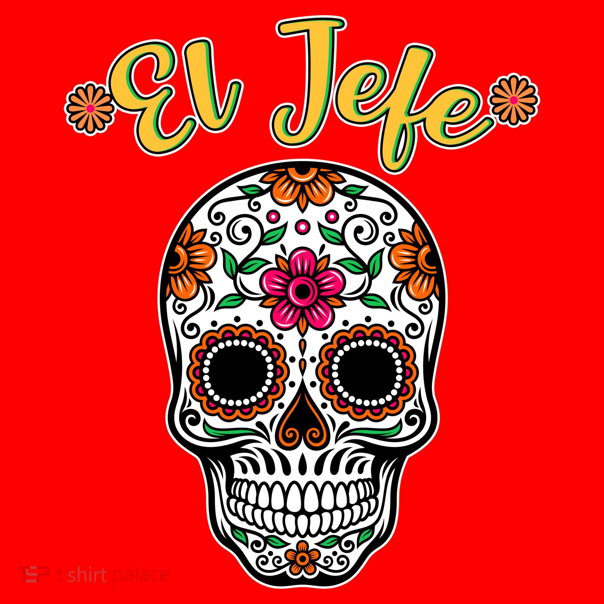 El Jefe Dia De Los Muertos Santa Hat