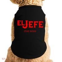El Jefe (The Boss) Funny Text Logo Doggie Tank thumb 0