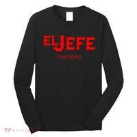 El Jefe (The Boss) Funny Text Logo Long Sleeve Shirt thumb 0