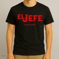 El Jefe (The Boss) Funny Text Logo T-Shirt thumb 3