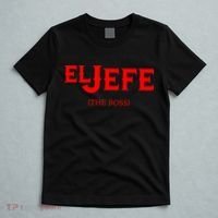 El Jefe (The Boss) Funny Text Logo T-Shirt thumb 5
