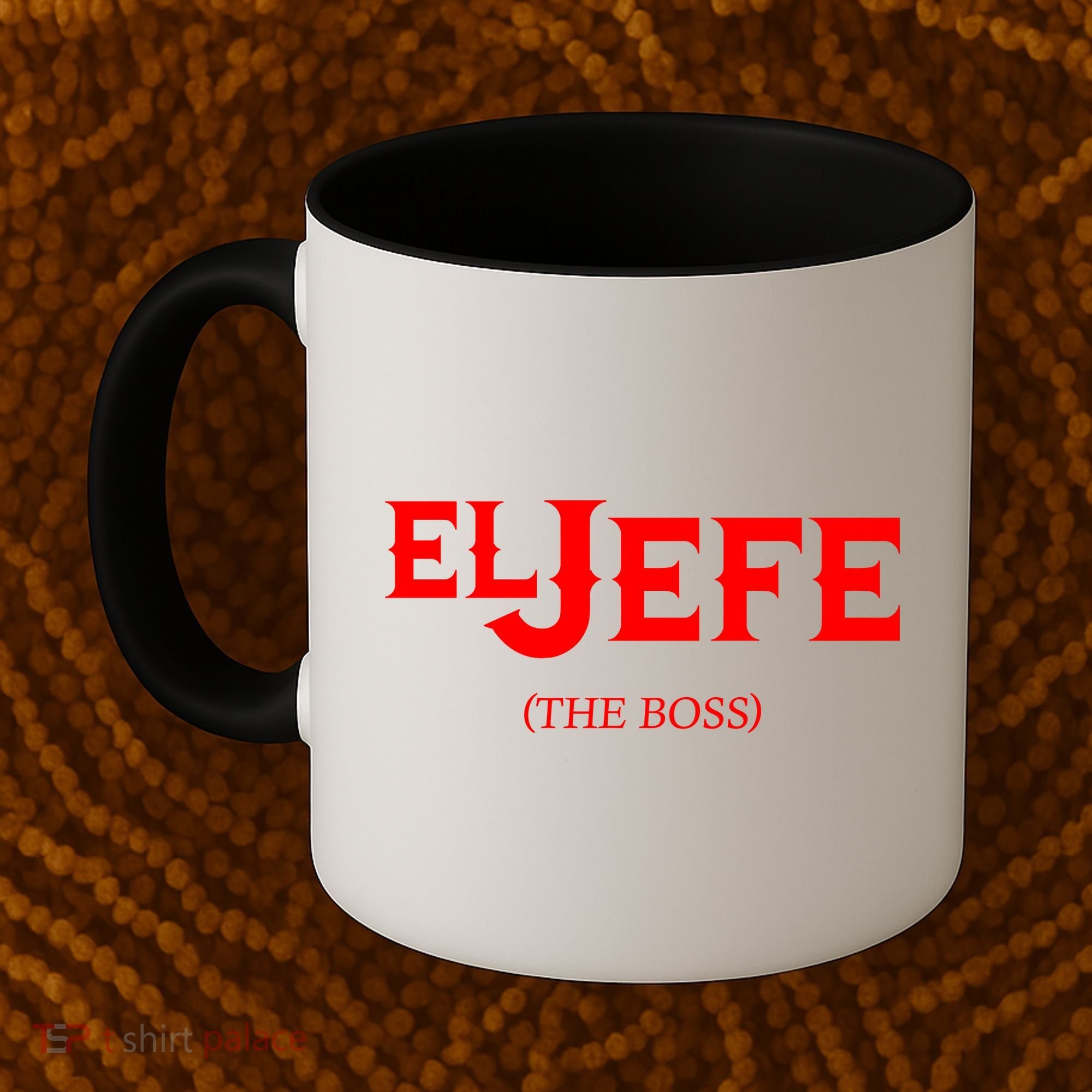 El Jefe (The Boss) Funny Text Logo Coffee Mug