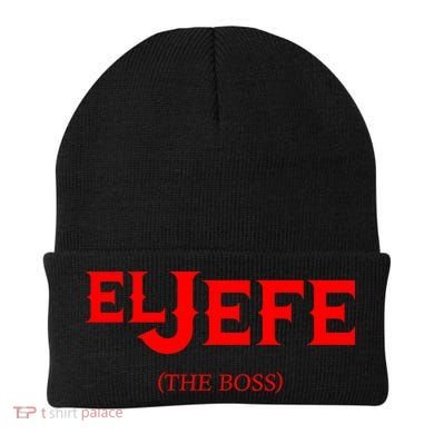 El Jefe (The Boss) Funny Text Logo Beanie