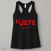 El Jefe (The Boss) Funny Text Logo Women's Tank Top thumb 3